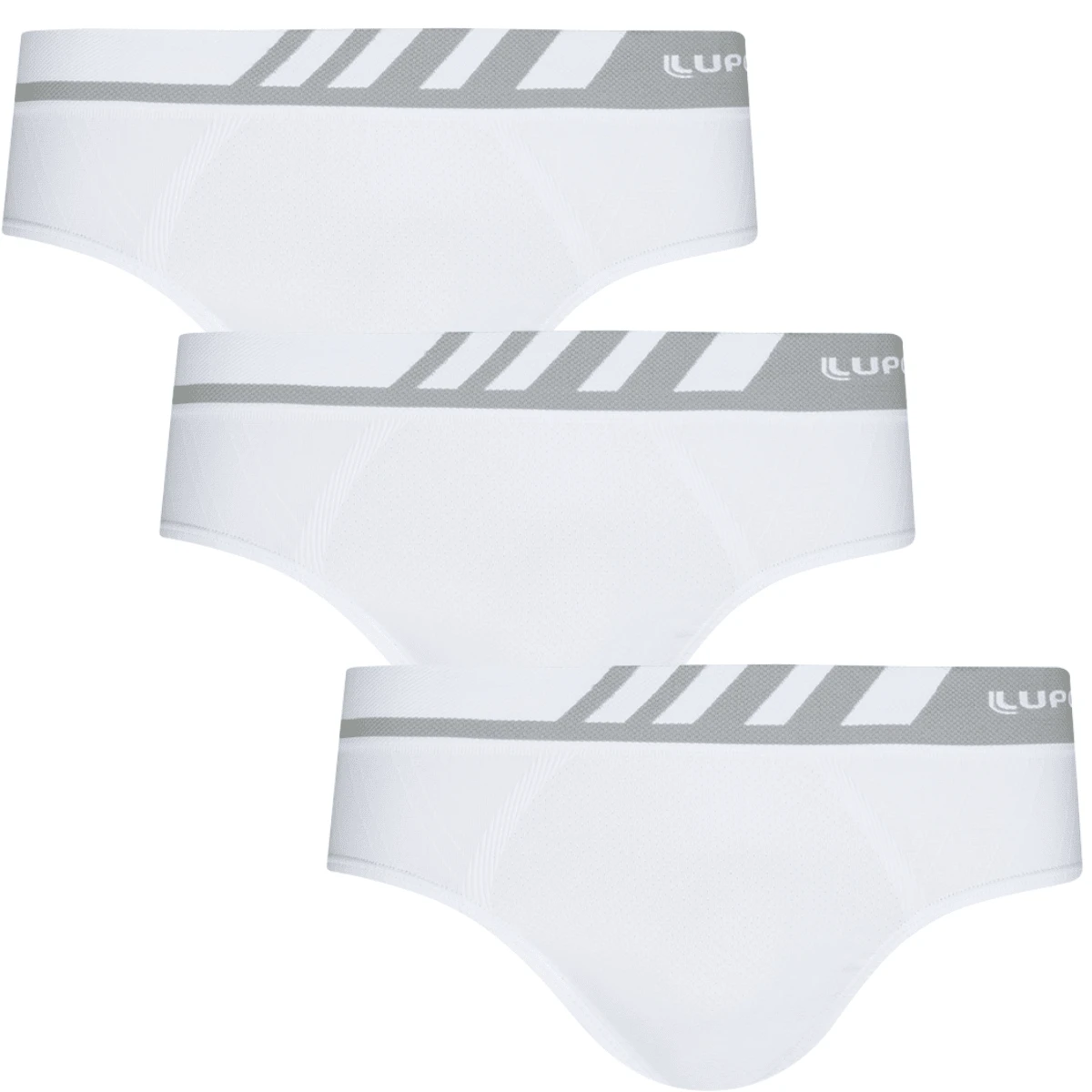 Kit 3 Cuecas Slip Adulto S/costura Microfibra Lupo 00691-002