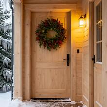 1 pieza/40cm Corona de Navidad artificial con bayas rojas y hojas de eucalipto de plástico, adecuada para decoración navideña interior/exterior, perfecta para puertas principales, paredes del hogar y decoración estacional. La corona de Navidad tiene un aspecto natural, una construcción duradera, un encanto decorativo, es ideal para compradores navideños y es una opción principal para la decoración navideña.