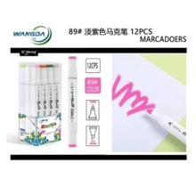 Pack Completo de 12 Plumones de Colores Intensos y Duraderos – Perfectos para Dibujo, Escritura, Manualidades y Proyectos Creativos para Niños, Estudiantes y Artistas - Rosa Pálido - Ver 4