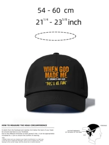 1 Pc THIS'LL BE FUN Print Washed Baseball Cap For Men&Women, Classic Casual Stylish Vintage Soft Sweatband Adjustable Size Lightweight Versatile Vintage Dad Hat, Suitable For Outdoor Sports Daily Wear Party Vacation Beach Holidays Perfect As A Gift For Families And Friends
