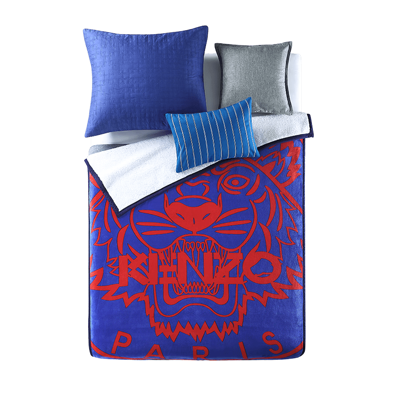 Kenzo KRT-039 Cobertor de cama Cobertor de lã quente de dupla face Forte e resistente à fricção Natural e confortável Estilo de design Atmosfera de alta qualidade Vermelho e azul