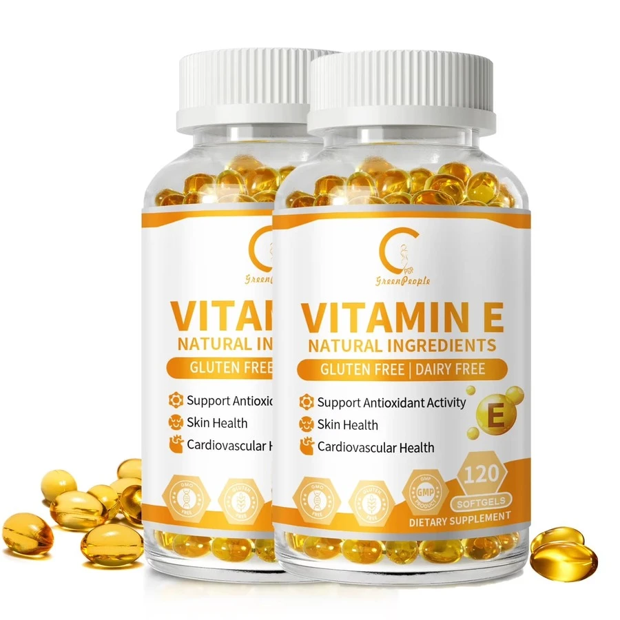 MULITTEA (2 Pack)Vitamin E Capsules,1000 IU Mixed Tocopherols, Antioxidant Protection & Immunity Boost Supplement, 120 Softgels - 2 Pack(240pcs) - 查看 1
