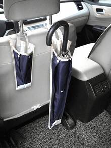 1pc 86cm Car Umbrella Cover, Foldable Dual-Use Backseat Hanging Storage Bag, Umbrella Storage Bag - Blue