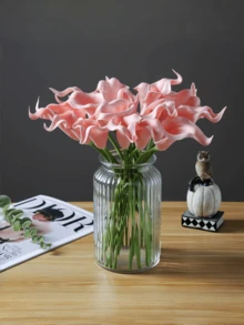 6 Stücke/12 Stücke weiße Calla Lilien künstliche Blumen Strauß, Echtberührung Kunstblumen für Hochzeit Braut Dusche, Segensgabe, Heimdekoration Kunstcalla Lilien Blumen, Heimdekoration, Zimmer Dekoration, Hochzeitsdekoration, Haus Dekoration, Wohnzimmer Dekoration, Büro Dekoration