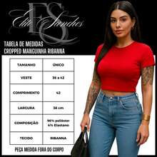 Maguinha Women's Cropped Top Short Sleeve Ribanna Premium - Royal Blue - View 2