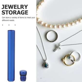 旅行收纳管金属收纳管便携式收纳盒铝合金密封药盒口袋大小可收纳现金