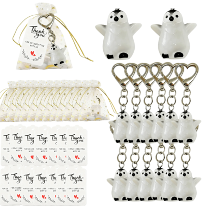 12pcs Penguin Keychain Set (Suitable For Penguin Lovers And Arctic Winter Animal Enthusiasts) - Includes 12 Keychains, 12 Thank You Tags, And 12 Gift Bags | Guest Favors, Women/Girls Birthday Gifts, Birthday/Christmas/Animal Themed Party Filler