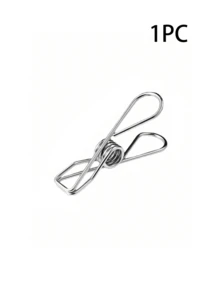10/20/30pcs Stainless Steel Clips With 1 Storage Bag, Clothes Clips, Quilt Clips, Windproof Pants Clips, Underwear Clips, Sundries Fixing Clips, Large Clips, Storage Bags For Easy Storage, A Good Helper For Fixed Storage, Home Use And Travel Accessories, Fixed Hats, Bags, Etc., Suitable For Home Storage, Outdoor, Picnic, Camping, Travel - Multicolor - View 10
