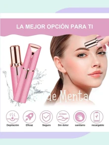 Depiladora Electrica Facia Indoloro Eléctrico Para Mujeres, Depiladora Facial Eléctrica Portátil Con Luz Cuchilla De Acero Inoxidable Para Labios Bikini Barbilla Brazos Axilas - Blanco - Ver 6