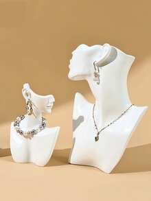 Resin Side Portrait Neck Mannequin Necklace Display Stand Mannequin Stand Earring Display Stand, Can Be Used As A Small Home Ornament