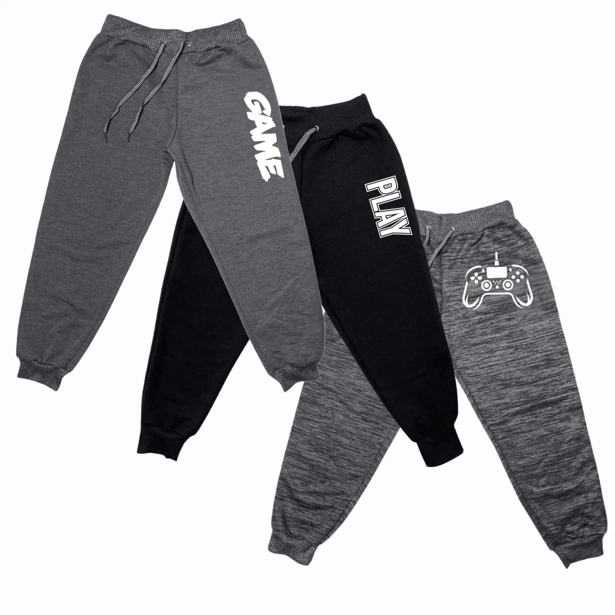 Kit Of 3 Printed Boys' Sweatpants, Assorted Game - Nhiều màu - Xem 1