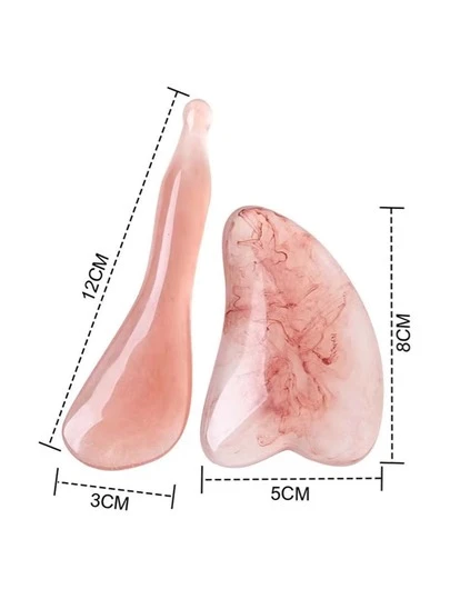 Zestaw narzędzi do masażu twarzy Gua Sha z naturalnym kwiatem wiśni, profesjonalny zestaw narzędzi do masażu twarzy Gua Sha do relaksacji mięśni w salonie, fitness