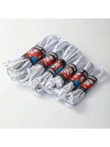 Extensión Eléctrica Doméstica, 5 M, Blanca,multicontacto - Blanco - Ver 11