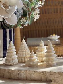 Folding Christmas Tree Shaped Aromatherapy Candles, Snowman Candles, Decorative Candles, Gift Candles, Soy Candles, Suitable For Home Decoration, Fireplaces, Candle Centers, Birthday Candles, Candle Holders, Friend Gifts, Women's Gifts, Home Candle Decoration, Decorations, Christmas Gifts, Christmas Decorations