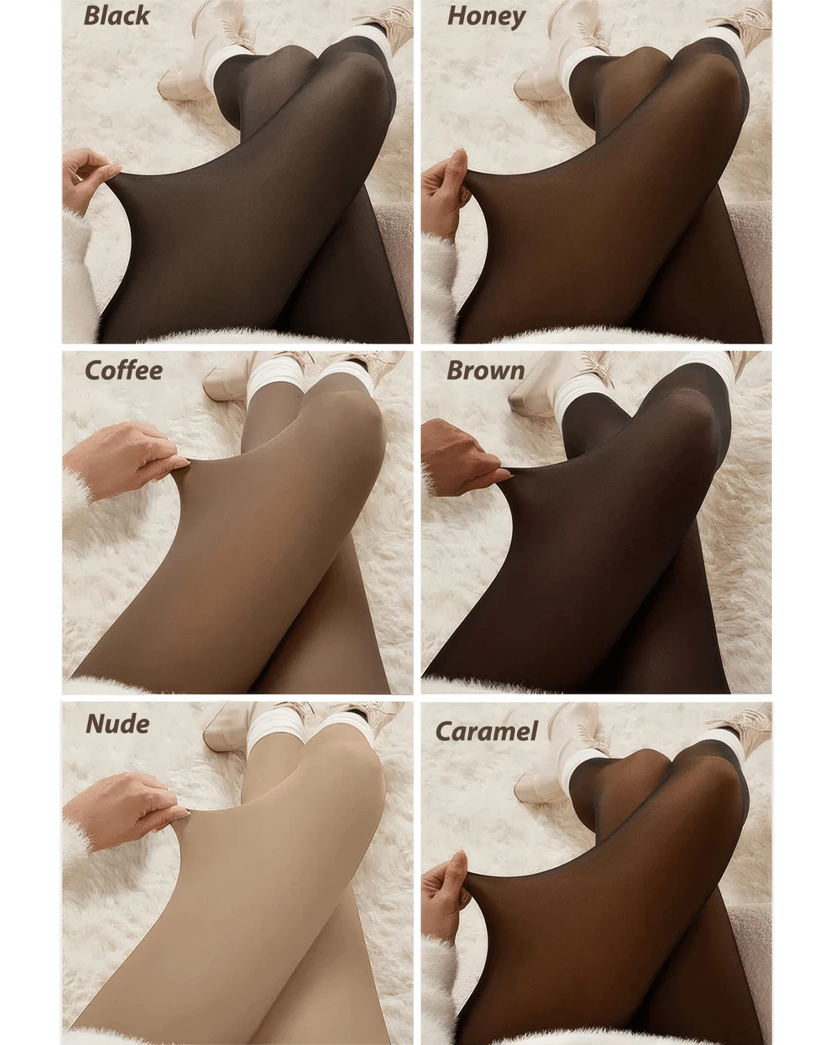 2 Pairs Of Women's Winter Warm Fleece Lined Leggings. Winter Comfortable Fleece Leggings. Plus Size Available. Single Lining. Seamless Style. Fashionable And Comfortable Women's Clothing. Warm Style. Fashionable And Comfortable Women's Clothing. - 彩色 - 查看 1