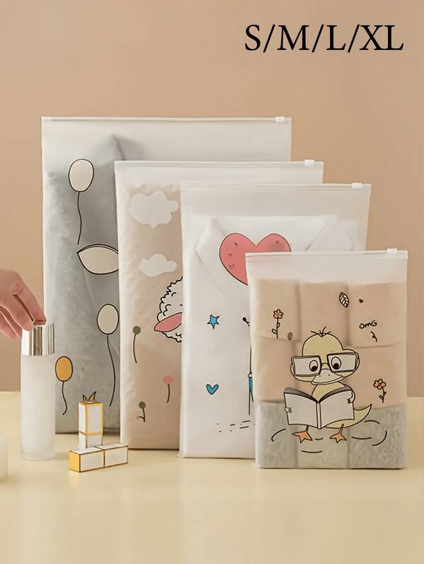 Plastic Ziplock Seal Clothes Bags, Frosted Resealable Bags Travel Storage Clothing Bags, Hospital Bag Essentials Organiser Pouches For Clothes Shoes Travel Essentials Bag For School School Accessories School Stuff