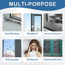 شريط عزل النوافذ الشفاف، شريط إحكام الأرضيات مقاوم للطقس بدون بقايا للنوافذ والأبواب - شفاف - مشاهدة 6