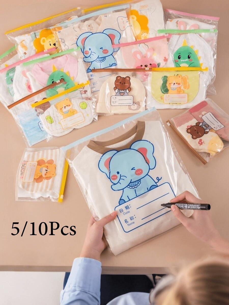 Clear Storage Bags For DIY Craft Supplies, Shipping Packaging Bags, Frosted Zipper Plastic Bags For Keeping Clothes Clean, Clear Plastic Garment Bags For Packing T-Shirts, Shirts, Documents, Clothes Plastic Seal Bags, Reusable Use Frosted Resealable Bag, Hospital Bag Maternity Essentials Travel Storage Bag Organizer Space Saving Storage Bag Shoes Cosmetics Travel - Multicolor - View 1