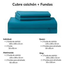 DuVlo Single Mattress Cover With Closure And 1 Microfiber Pillowcase - Jade - View 2