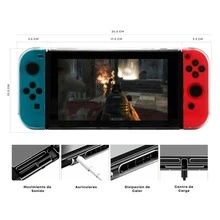 Vmingo Case Compatible With Switch Joycon Console Screen Protector - Clear - View 6
