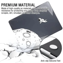 For MacBook Air 13.6" Case (2025-2022) [A3240 M4/ A3113 M3/ A2681 M2], Plastic Hard Shell With Delicate Print & Screen Protector & Keyboard Cover, 3 In 1 Anti-Scratch Apple Laptop Protection Set - Hoa trong suốt - Xem 6