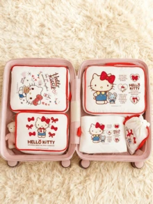 Drawstring Shoe Bag – Official Licensed Travel Organizer with Anti-Dust Design, Cute Bow Print for Gym School Travel, Durable Oxford Fabric with Drawstring Closure, Gift for Anime Fans & Collectors - 束口袋 - 查看 9