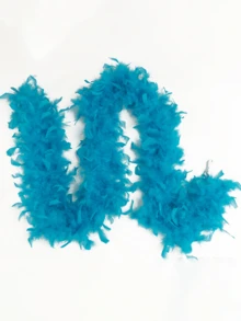 1条长款仿羽毛围巾，适用于DIY项目、生日派对服装、婚礼摄影道具、舞台表演、家居和派对装饰、嘉年华用品（80厘米）