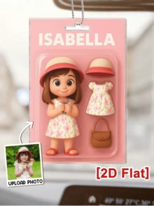 1 Piece Custom Cartoon Grandma Acrylic Keychain Figure Toy With Accessories Gift Pack, Vintage Style Brown Outfit Cute Character Design Ornament, Personalized Car Rearview Mirror Pendant Decoration For Christmas Halloween Birthday Party Family Friends Warm Ambience Gift