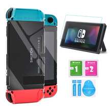 Vmingo Case Compatible With Switch Joycon Console Screen Protector - Clear - View 1