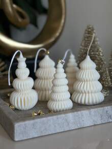 Folding Christmas Tree Shaped Aromatherapy Candles, Snowman Candles, Decorative Candles, Gift Candles, Soy Candles, Suitable For Home Decoration, Fireplaces, Candle Centers, Birthday Candles, Candle Holders, Friend Gifts, Women's Gifts, Home Candle Decoration, Decorations, Christmas Gifts, Christmas Decorations