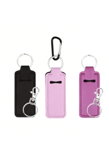 Lipstick Keychain Holder With Clip, Suitable For Women Winter Gift, Lipstick Case, Lipstick Bag, Portable Pocket Lip Gloss Tube Storage Bag, Travel Accessory, Lipstick Keychain Holder, Multi-Functional Accessory - Multicolor - View 26