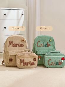 Customizable Kids Backpack And Lunch Box Set - Cute Learning Supplies Pack, Unique Gift For Son Or Daughter - Multicolor - View 4