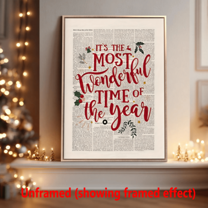 1 Christmas Canvas Art Print Poster - Wall Decor For Home Office, Bedroom, Living Room - Modern Decorative Art Vintage Portrait With Star Pattern - Seasonal Indoor Wall Art For Spring, Autumn, And Winter Celebrations - Canvas (Optional Frame)