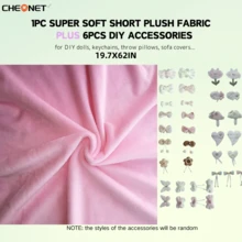 CHEONET 1片/2片/4片装超柔软弹力预裁毛绒面料 | 50x160厘米/19.7x62英寸,纯色,适用于DIY缝纫、工艺品、服装、家纺、拼布,仅限手洗 - 彩色 - 查看 84