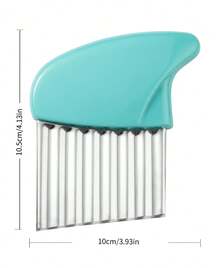 1 pieza Cortador de patatas ondulado de acero inoxidable, herramienta de corte de verduras multifuncional de cocina - Multicolor - Ver 2