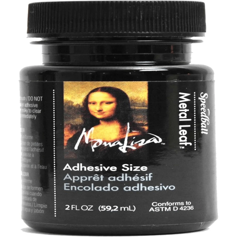 Mona Lisa Metal Leaf Adhesive Made In USA - 2 Oz Size For Gold Silver Copper Gilding - Water Based Craft Glue - trắng - Xem 1