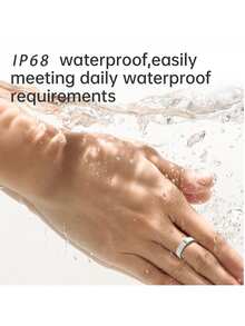 升级版智能戒指，IP68级防水，极简设计，运动模式，不锈钢材质，计步器，玫瑰金，手机控制，男女通用，礼品装，窄款戒指 - 彩色 - 查看 5