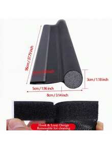 1 pieza Tope de puerta, bloqueador de ruido, burlete de aislamiento para la parte inferior de la puerta, burlete ajustable para reducir el viento, la luz, el aire frío y el ruido