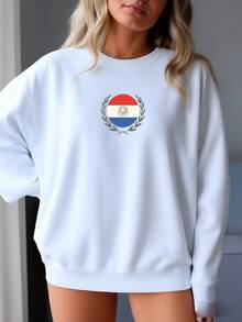 Vintage Paraguay Flag Sweatshirt: República Del Paraguay, Asunción Souvenir - 白色 - 查看 2