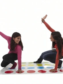 扭扭乐游戏、家庭聚会游戏、身体扭扭乐游戏、地板游戏 - 彩色 - 查看 3