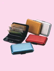 RFID Metal Wallet And Business Id Credit Card Holder, Unisex, Lightweight And Portable, Holds Cards, Id Cards, Card Holder Protective Case, Card Holder Storage Box, Unisex, Rfid Wallet, Card Wallet, Mini Wallet, Suitable For Office Workers, Men, Holidays, Anniversaries, Birthdays, Accessories, Gifts, Teacher Gifts