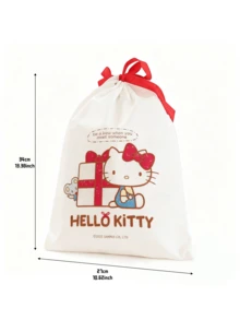 Drawstring Shoe Bag – Official Licensed Travel Organizer with Anti-Dust Design, Cute Bow Print for Gym School Travel, Durable Oxford Fabric with Drawstring Closure, Gift for Anime Fans & Collectors - 束口袋 - 查看 4