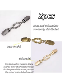 1pc/2pcs Vintage Waist Tie & Shirt Clip, Suitable For Shawls, Cardigans, Sweaters, Clothes And Pants