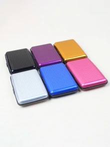 RFID Metal Wallet And Business Id Credit Card Holder, Unisex, Lightweight And Portable, Holds Cards, Id Cards, Card Holder Protective Case, Card Holder Storage Box, Unisex, Rfid Wallet, Card Wallet, Mini Wallet, Suitable For Office Workers, Men, Holidays, Anniversaries, Birthdays, Accessories, Gifts, Teacher Gifts