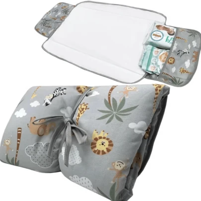 Trocador Portátil Bebê Impermeável Acolchoado Várias Estampas