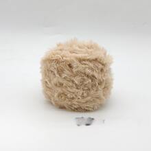 2/1pc 100g 钩针纱，彩虹混纺，奢华柔软人造毛皮纱球，羊毛纱，粗羊毛仿貂毛花式纱，粗羊毛手工编织纱，柔软纱 DIY 钩针编织纱线，用于衣服、圣诞帽