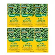 Pack de 6 Semillas de Chile Serrano Happy Flower – Germinación Garantizada (1 g c/u) - Amarillo - Ver 5