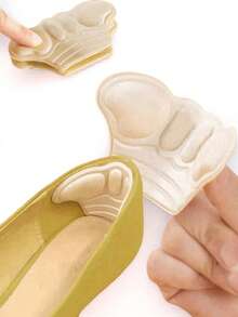 5pcs Heel Protectors, Comfortable Apricot Shoe Insoles - Beige - View 6