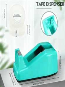 Este Porta-Fita é Prático para Casa, Escritório e Artesanato. É Pequeno, Leve e Feito de Bom Material. Com Ele, a Fita Pode Ser Cortada Facilmente e de Forma Organizada, Aumentando a Eficiência.