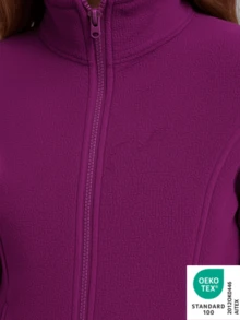 Roly Jaqueta de lã feminina (Envio em até 48 horas) - Vários tamanhos - Roxo - Gola alta, com zíper, capas de costura reforçadas, bolsos laterais, punhos com debrum, reguladores laterais internos - ideal para outono e inverno, uso diário, esportes e caminhadas, mangas compridas